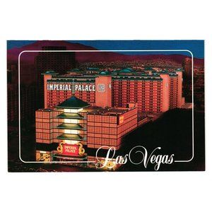 Imperial Palace Night Lights Las Vegas Nevada 1993 Vintage Postcard Hotel Casino